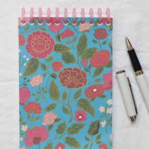 Carnet Hanoi fleurs roses