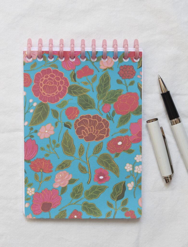 Carnet Hanoi fleurs roses