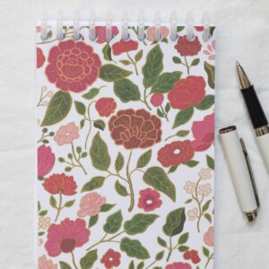 Carnet Saigon fleurs roses