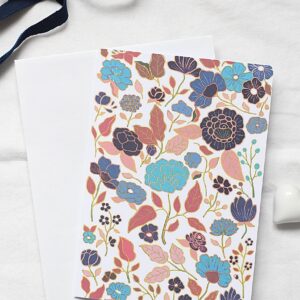 Carte double Saigon fleurs bleues