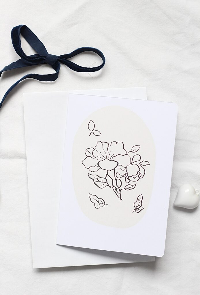 Carte double Fleur de coton