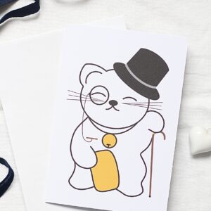 Carte double maneki neko dandy