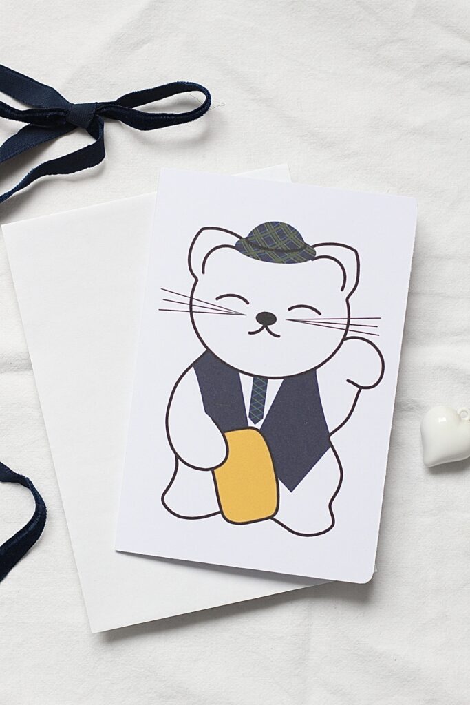 Carte double maneki neko british