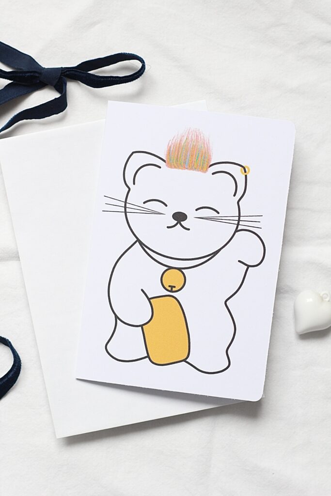 Carte double maneki neko rocker