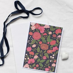 Carte postale Hue fleurs roses
