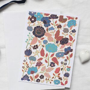Carte postale Saigon fleurs bleues