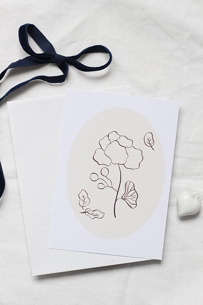 Carte postale fleur de coton