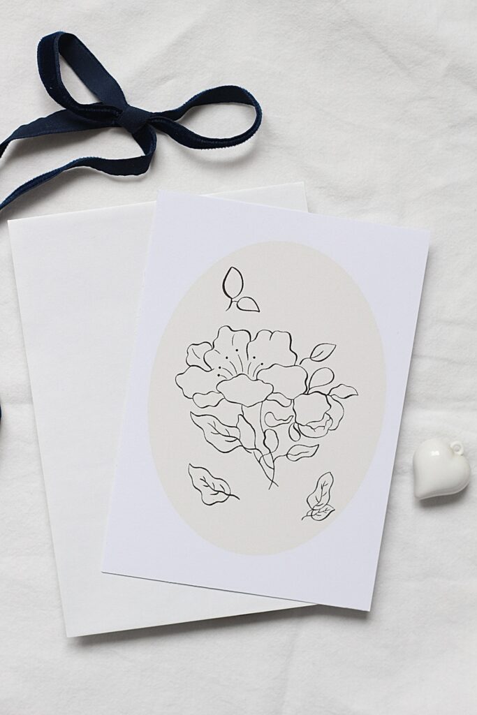 Carte postale fleur de lune