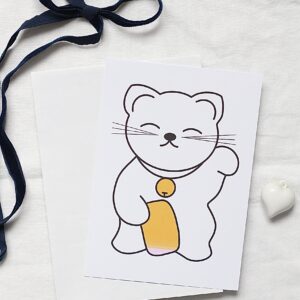 Carte postale maneki neko