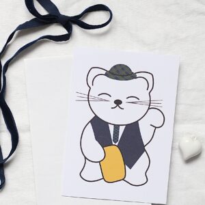 Carte postale maneki neko british