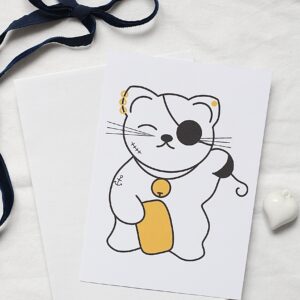 Carte postale maneki neko pirate