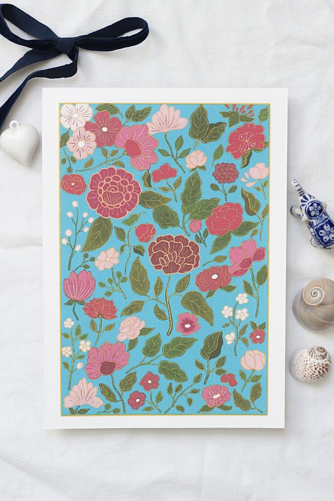 Illustration Hanoi fleurs roses
