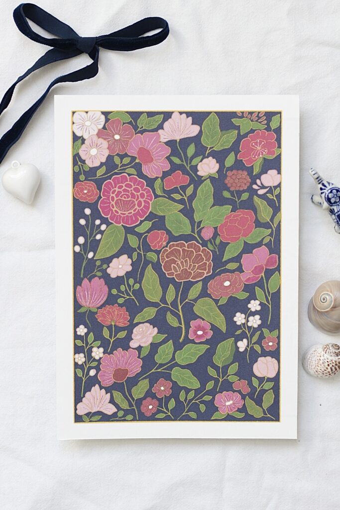 Illustration Hué fleurs roses