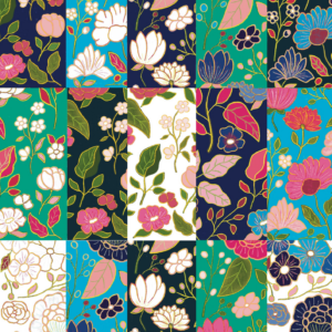 Papiers à motifs Fleurs asiatiques