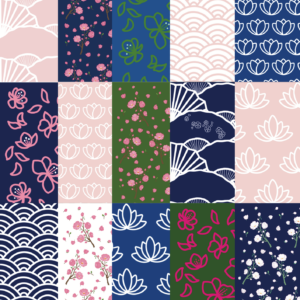 Papiers à motifs Printemps asiatique