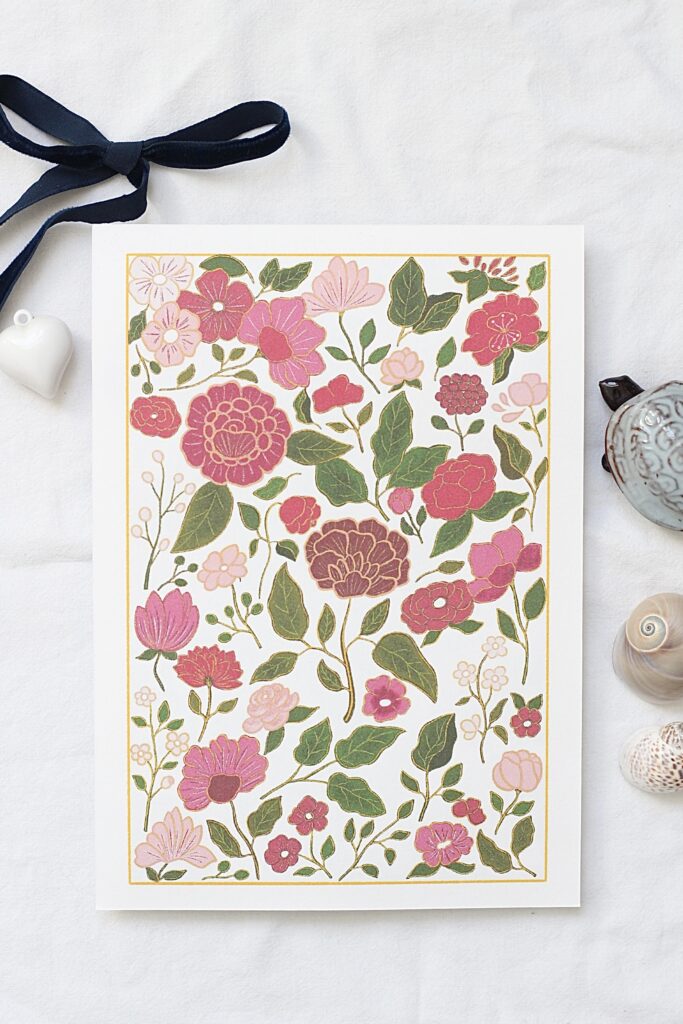 Illustration Saigon fleurs roses