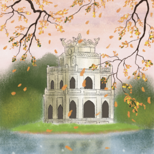 Illustration personnalisée de paysage ou de voyage