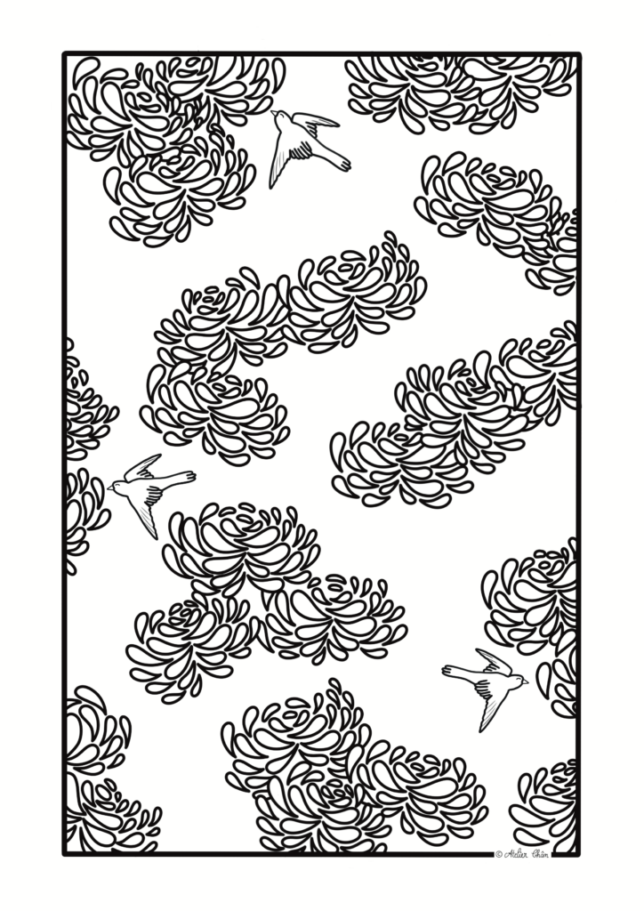 Coloriage chrysanthèmes