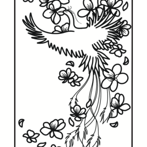 Coloriage envol du phoenix