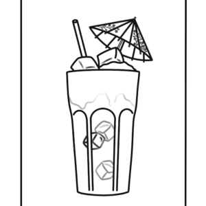 Coloriage café glacé