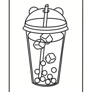 Coloriage bubble tea