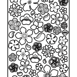 Coloriage fleurs asiatiques