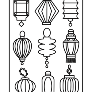 Coloriage lanternes