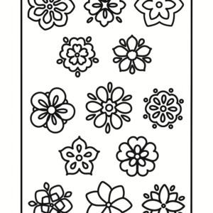 Coloriage motifs fleuris