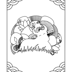 Coloriage buffle et éventails
