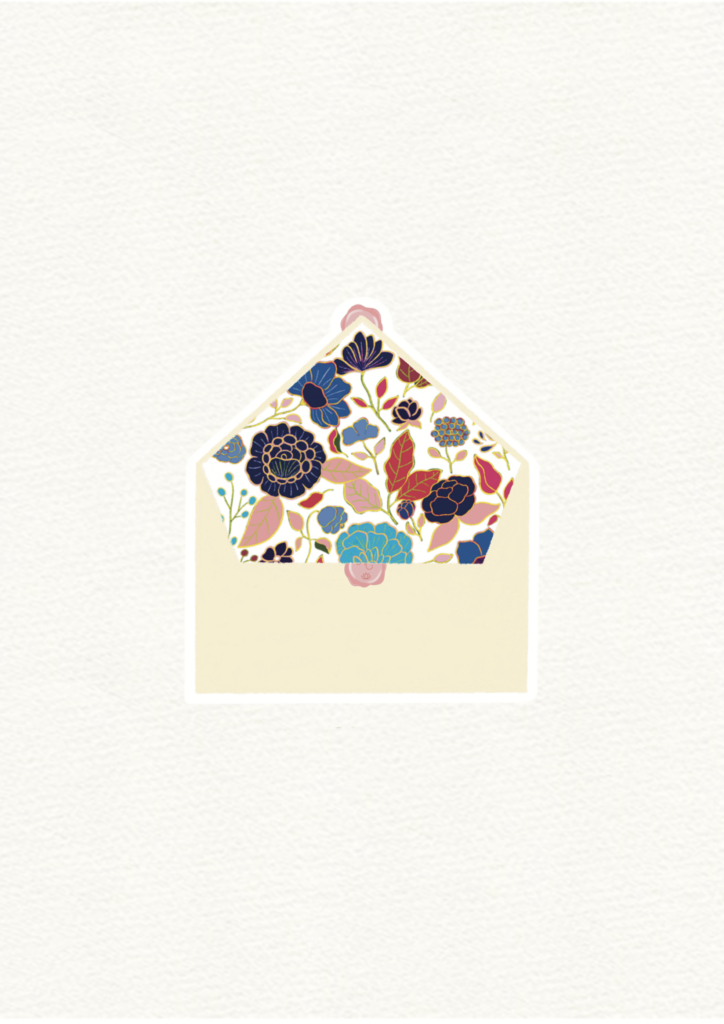 Sticker enveloppe fleurie